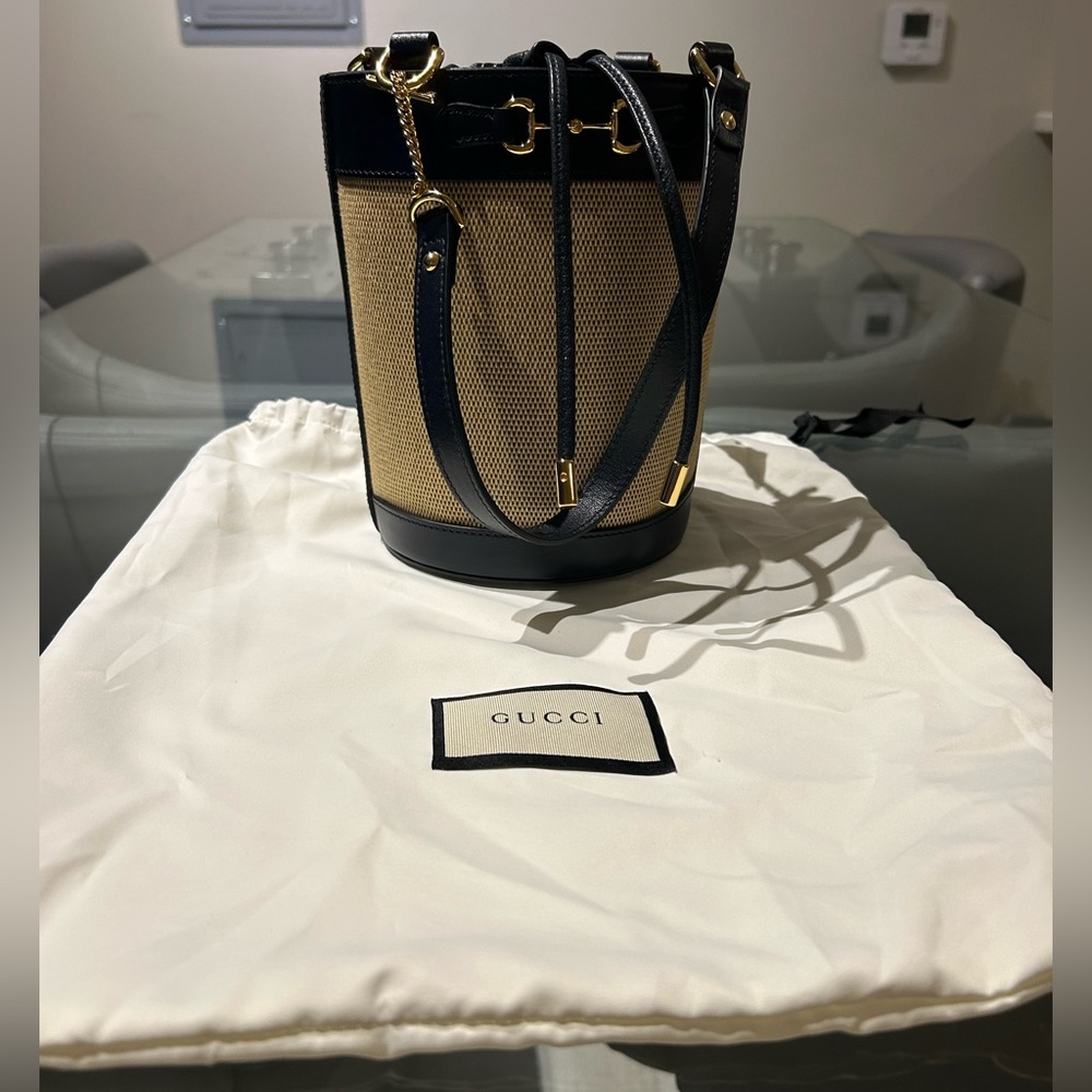 COPY - AUTHENTIC Gucci small horesbit 1955 bucket bag